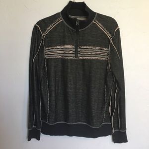 Buckle Black Slim Fit Distressed Sweater